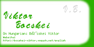 viktor bocskei business card